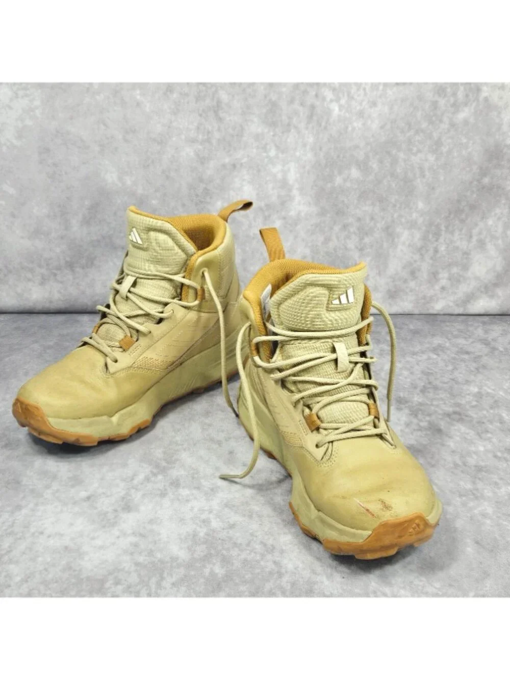 Adidas Terrex Hiking Boots Tan Trail Outdoor Shoes Women 7 Lace Up